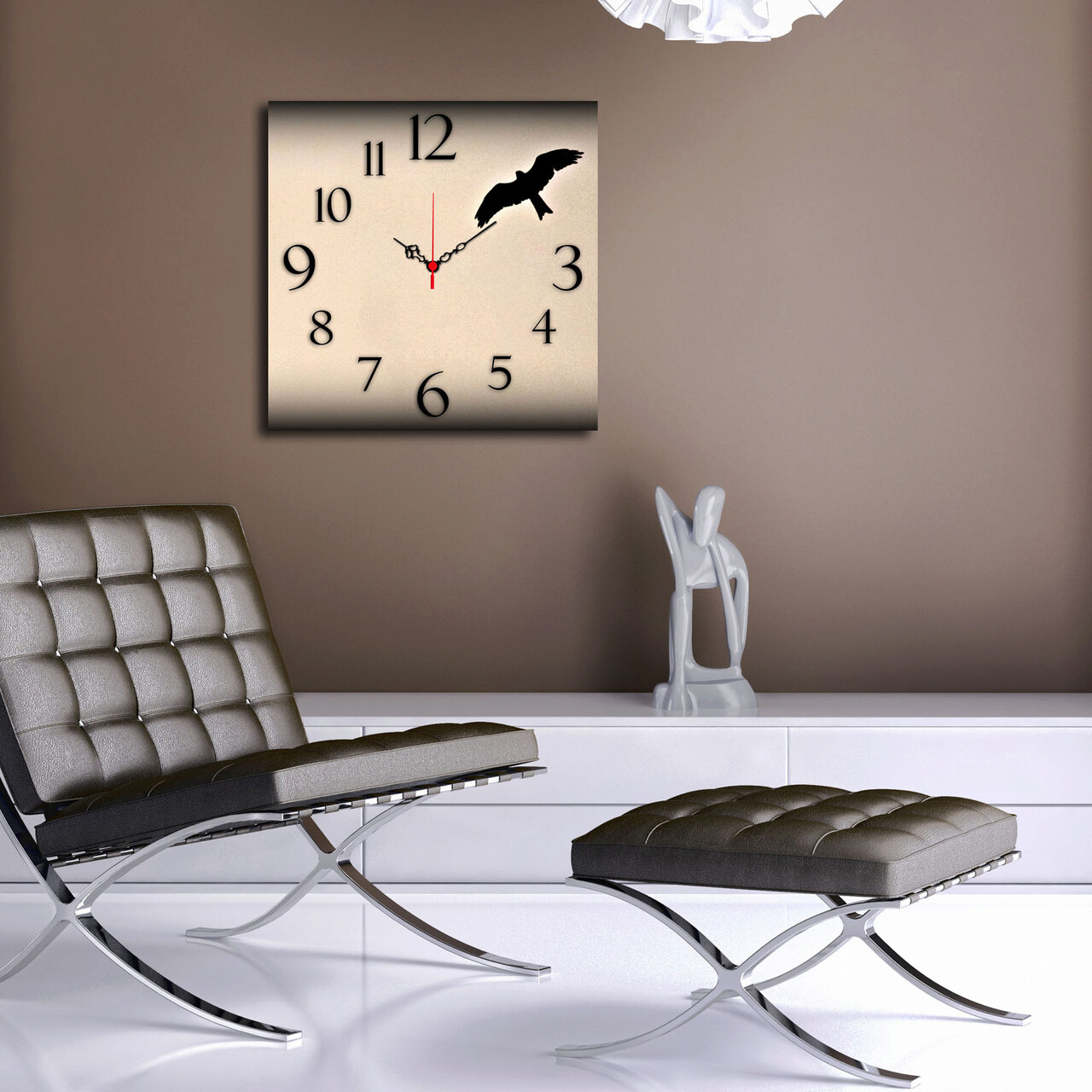 Ceas de perete, Msk-41, Dimensiune: 40 x 40 cm, Multicolor - imagine 3